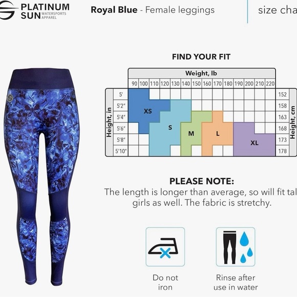 UPF50 Platinum Sun protective workout wetsuit leggings - Picture 4 of 11